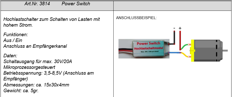 RC PowerSwitch Schaltmodul 30V, 30A – Bild 2